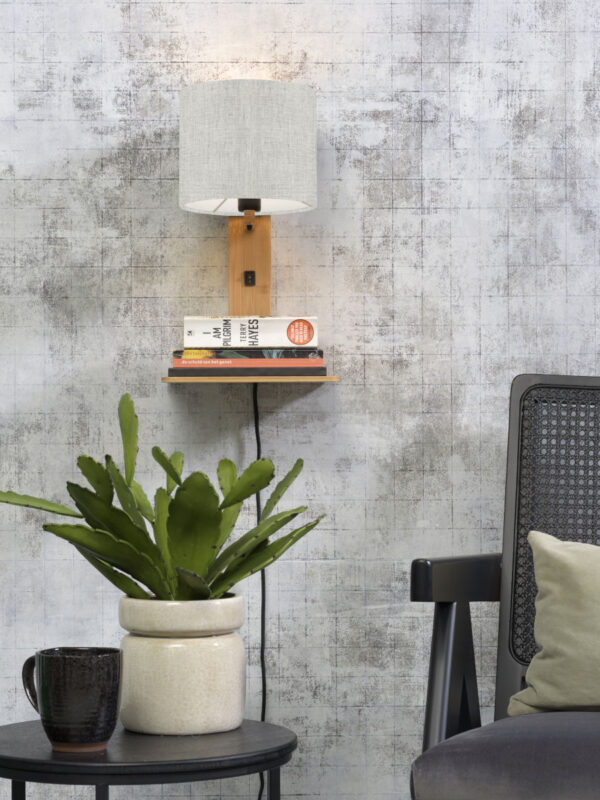 Witgrijze plateau wandlamp naturel GOOD&MOJO Andes - Image 5