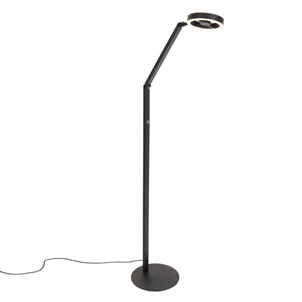 Metalen vloerlamp modern zwart Steinhauer Ringlux - Image 2