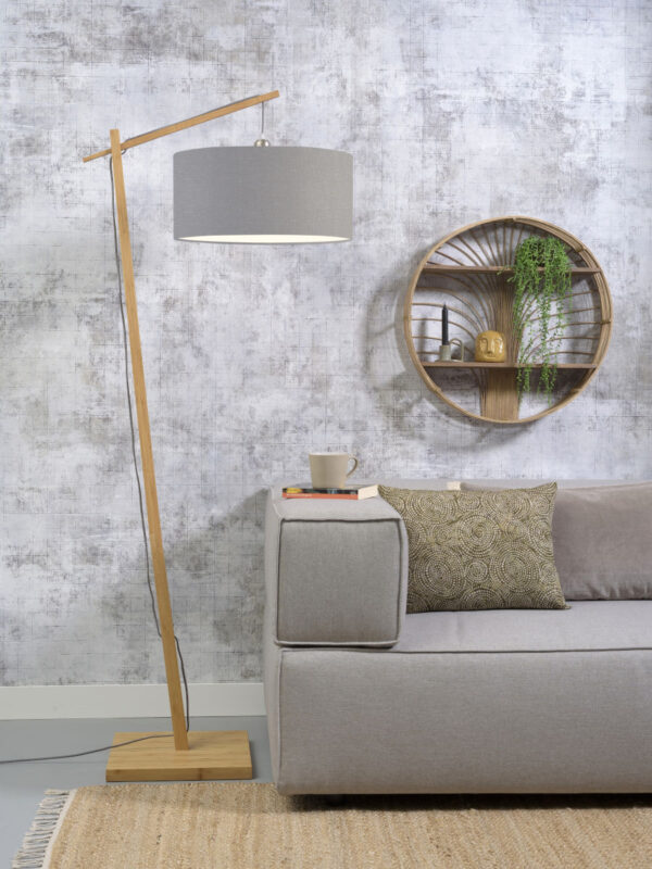 Linnen vloerlamp bohemian grijs GOOD&MOJO Andes - Image 2