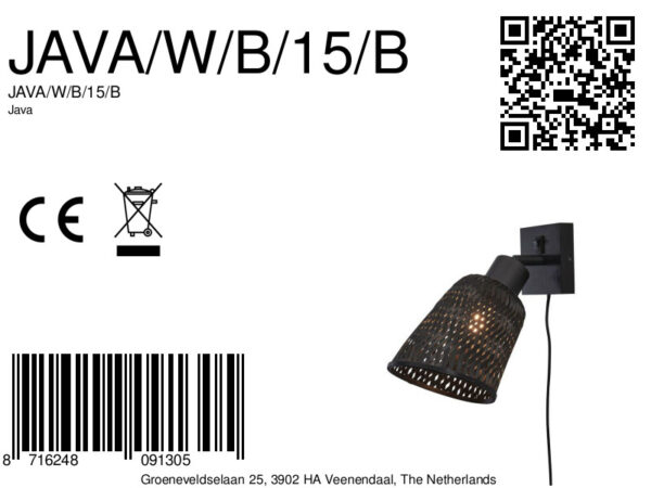 Zwarte wandlamp bohemien bamboe GOOD&MOJO Java - Image 11