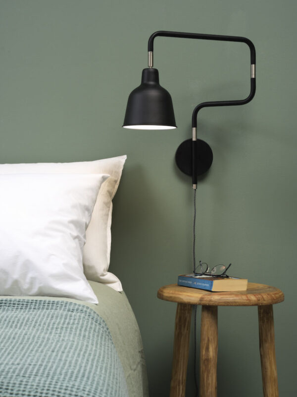 Kronkelige zwarte wandlamp verstelbaar It's About RoMi London - Image 2