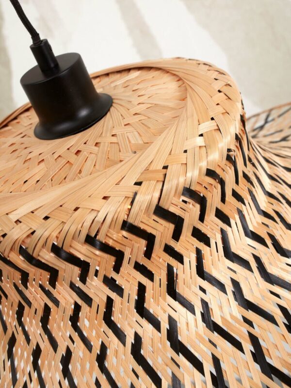 Naturel zwarte bamboe bohemian vloerlamp GOOD&MOJO Ibiza - Image 3