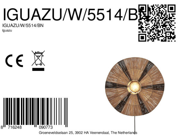 Zwart naturel bohemian ronde wandlamp GOOD&MOJO Iguazu - Image 11