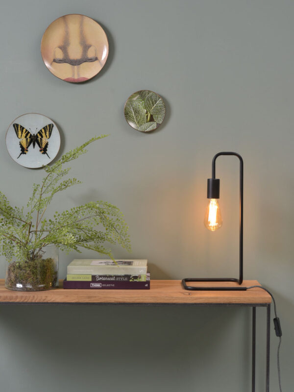 Zwart metalen kronkelige tafellamp It's About RoMi London - Image 2