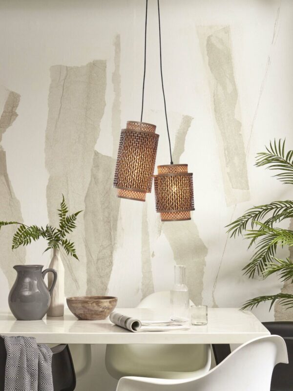 Bamboe metalen hanglamp boheems naturel GOOD&MOJO Bhutan - Image 2