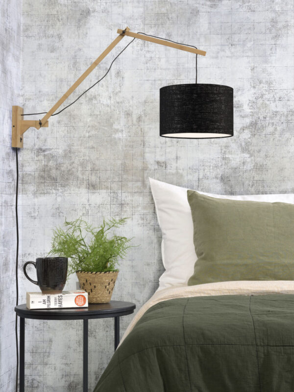 Zwarte wandlamp dubbelgewricht naturel GOOD&MOJO Andes - Image 2