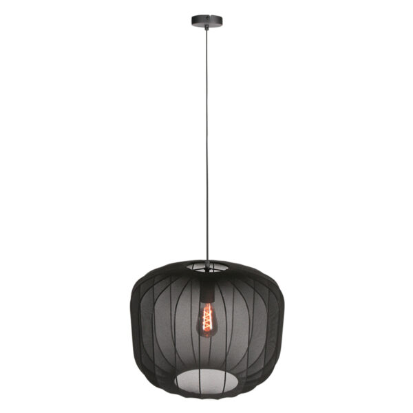 Hanglamp zwart doorzichtig textiel Anne Lighting Sable - Ø55 cm - Image 9