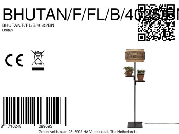 Vloerlamp naturel zwart bohemian bamboe GOOD&MOJO Bhutan - Image 13