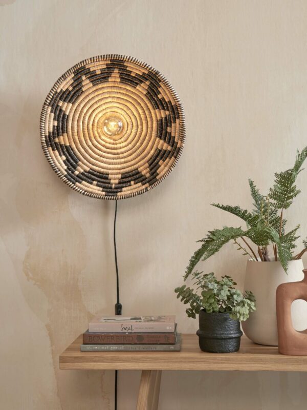 Zwart/naturel bohemian zeegras wandlamp GOOD&MOJO Andros - Image 4