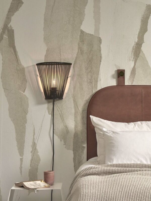 Halfopen bamboe wandlamp zwart GOOD&MOJO Merapi - Image 11