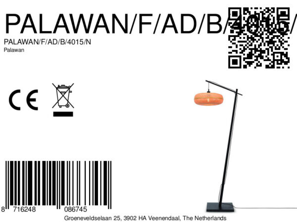 Naturel zwart bamboe vloerlamp bohemian GOOD&MOJO Palawan - Image 10