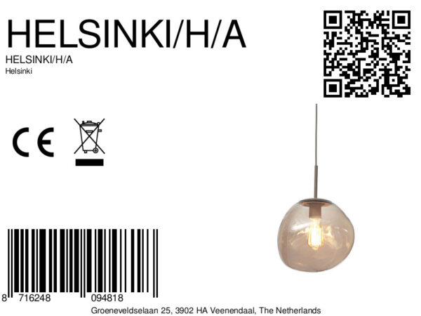 Naturel moderne glazen-metalen hanglamp It's About RoMi Helsinki - Image 11