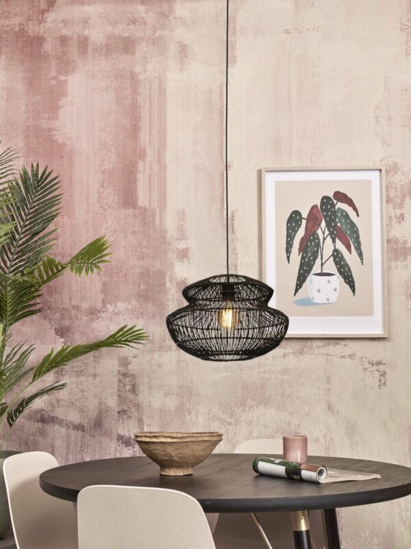 Zwarte rotan metalen hanglamp bohemien GOOD&MOJO Zanzibar - Image 10