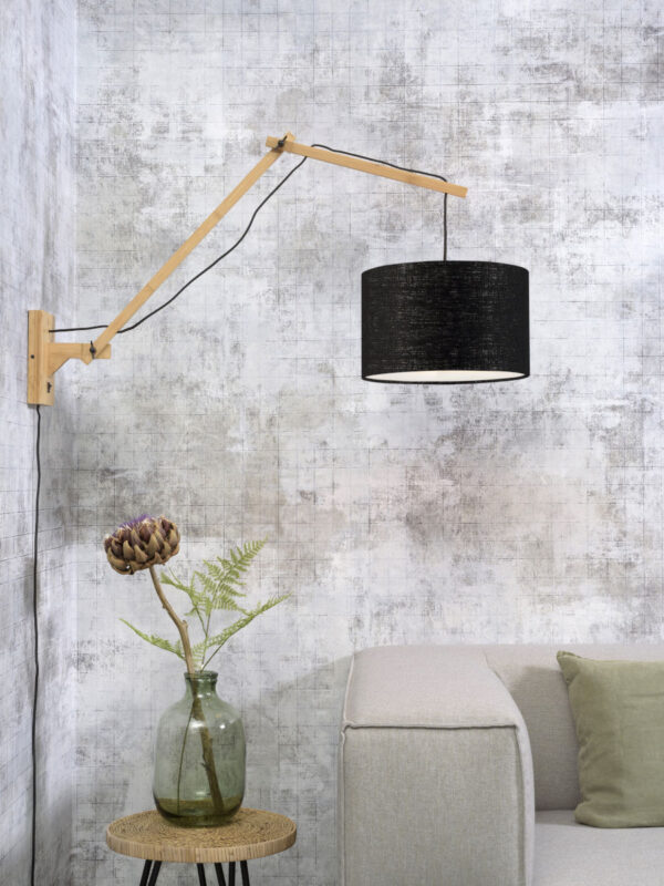 Zwarte wandlamp dubbelgewricht naturel GOOD&MOJO Andes - Image 5
