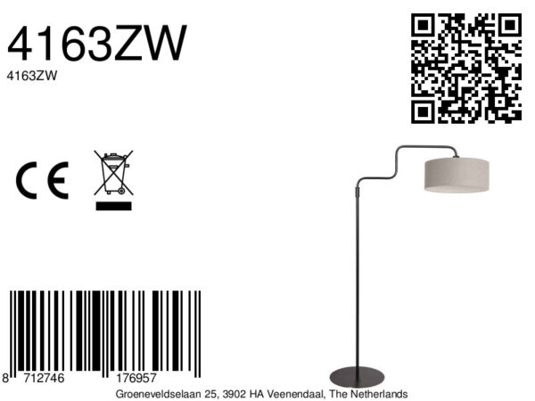 Zwart metalen vloerlamp trendy grijs Steinhauer Bloeba - Image 16