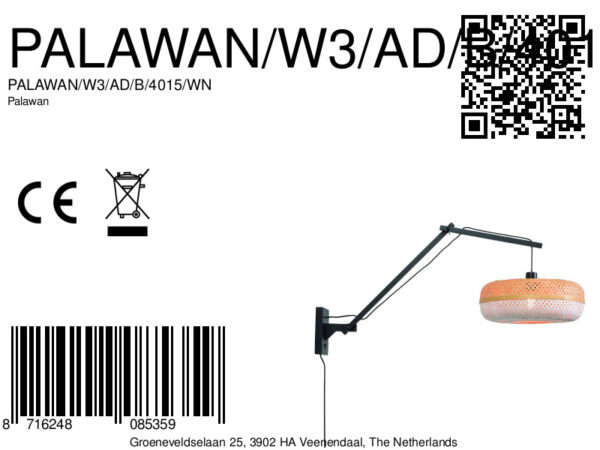 Witte bamboe wandlamp bohemien GOOD&MOJO Palawan - Image 2