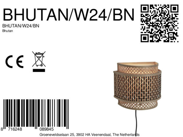 Halfronde wandlamp boheems naturel zwart GOOD&MOJO Bhutan - Image 9