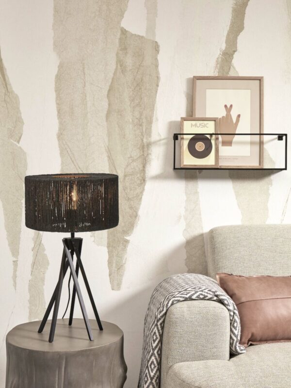 Bohemien tafellamp zwart bamboe-riet GOOD&MOJO Iguazu - Image 5