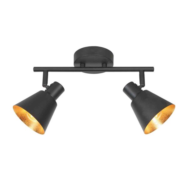 Metalen zwarte spots retro Mexlite Oeroe