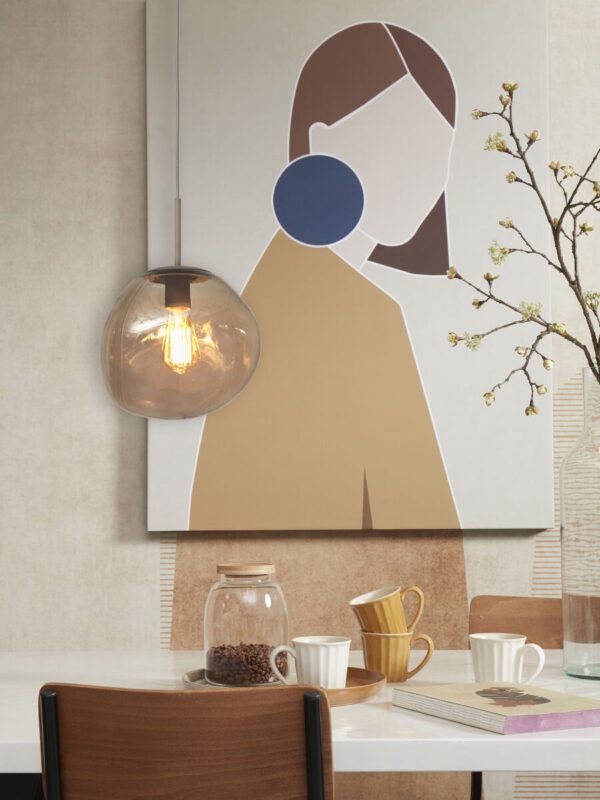 Naturel moderne glazen-metalen hanglamp It's About RoMi Helsinki - Image 9