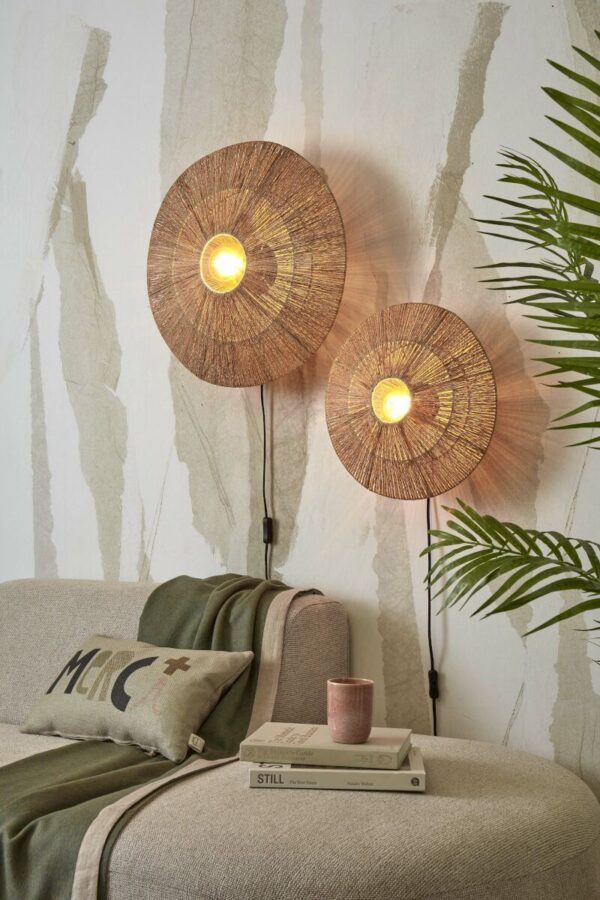Rieten metalen naturel wandlamp boheems GOOD&MOJO Iguazu - Image 9