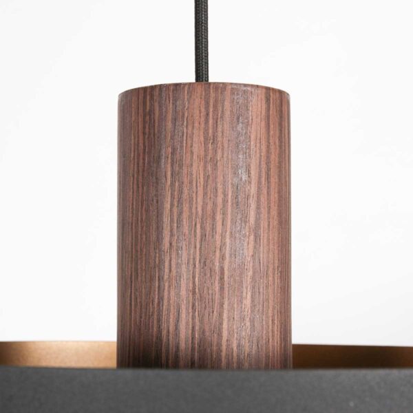 Ronde houtkleurige retro hanglamp Anne Lighting Flinter - Ø50 cm - Image 8