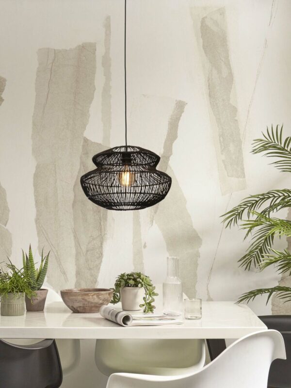 Zwarte rotan metalen hanglamp bohemien GOOD&MOJO Zanzibar - Image 2