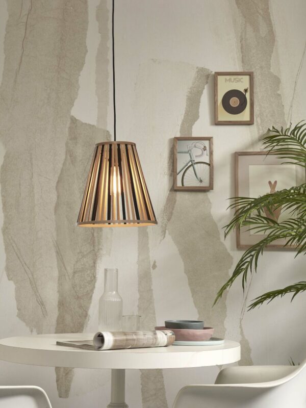 Conische hanglamp bamboe naturel/zwart GOOD&MOJO Merapi - Image 2