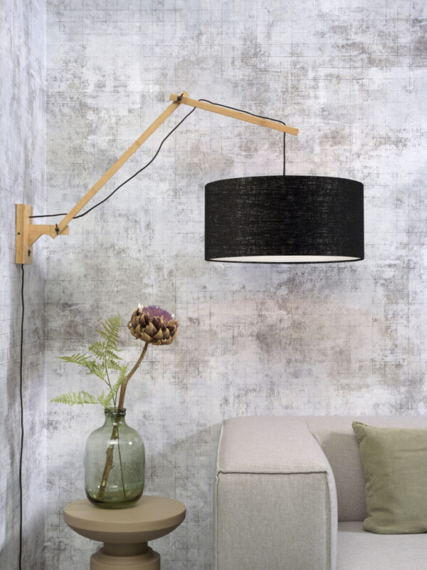Zwarte wandlamp dubbelgewricht breed GOOD&MOJO Andes - Image 5