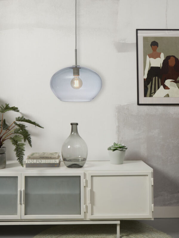 Grijze hanglamp modern glas metaal It's About RoMi Bologna - Image 7