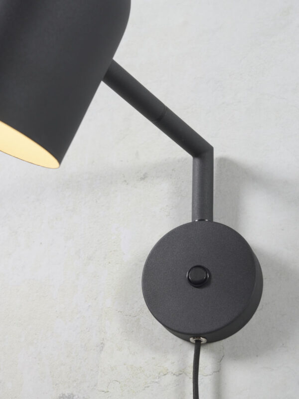 Retro bekervormige wandlamp zwart It's About RoMi Marseille - Image 3