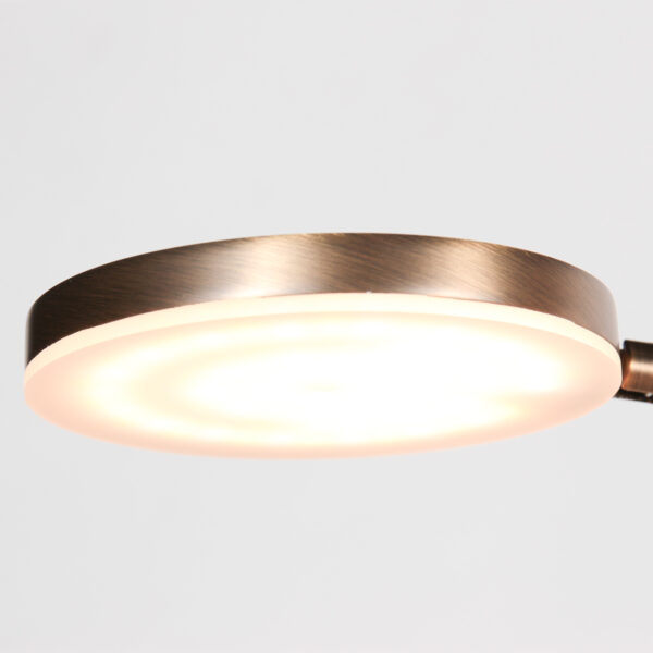 Oplaadbare bronskleurige vloerlamp met leesarm ingebouwde dimfunctie Steinhauer Soleil - Image 5