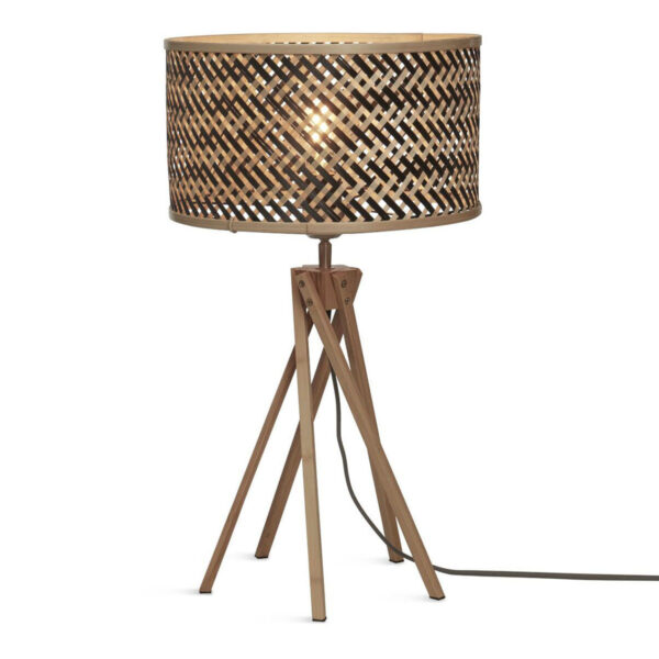 Bamboe naturel zwarte tafellamp bohemien GOOD&MOJO Java