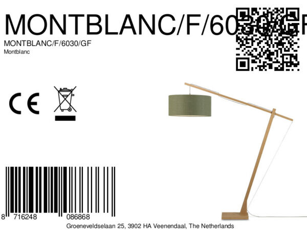 Groene linnen Scandinavische vloerlamp GOOD&MOJO Montblanc - Image 13