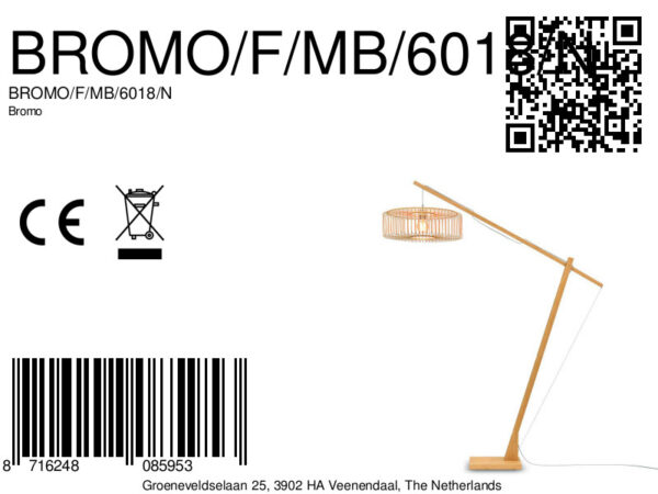 Vloerlamp naturel-zwart bohemian bamboe GOOD&MOJO Bromo - Image 11