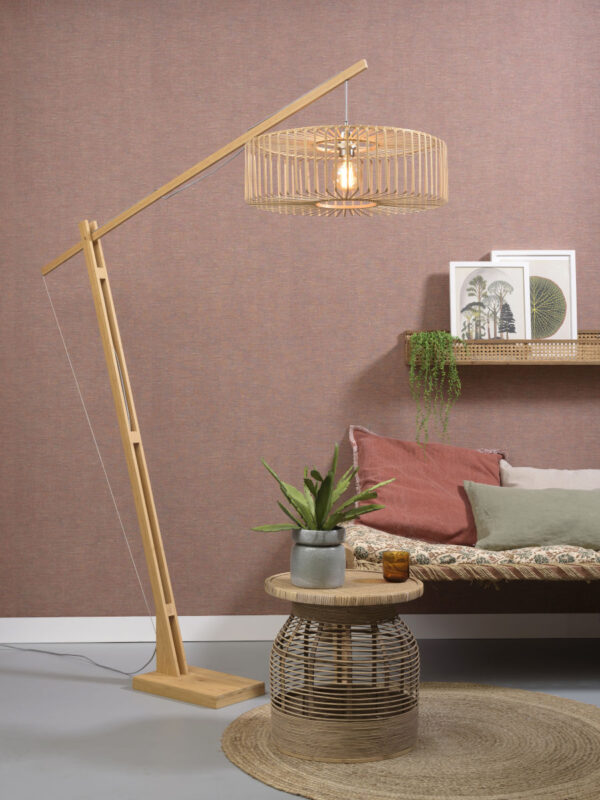 Vloerlamp naturel-zwart bohemian bamboe GOOD&MOJO Bromo - Image 5