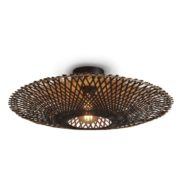 Naturel/zwarte plafondlamp bamboe ringvorm M GOOD&MOJO Kalimantan