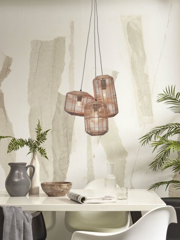 Hanglampen naturel metaal rotan bohemien GOOD&MOJO Tanami - Image 2