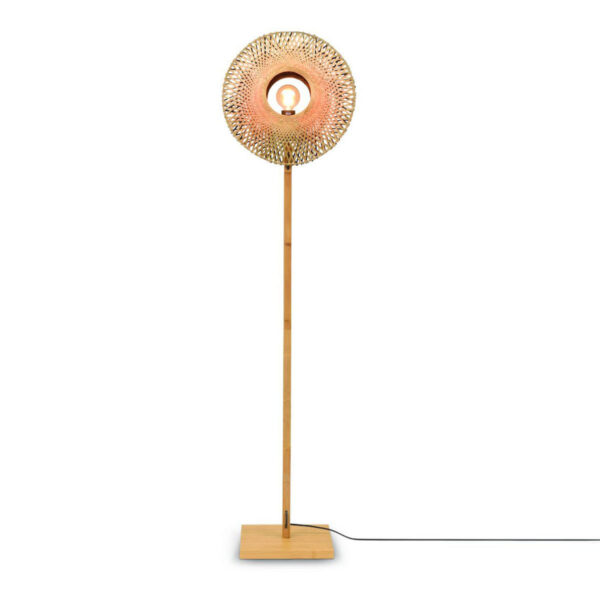 Naturel bamboe vloerlamp zwart bohemian GOOD&MOJO Kalimantan