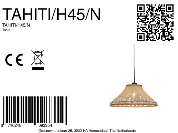 Naturel bamboe bohemian hanglamp metaal GOOD&MOJO Tahiti - Image 9