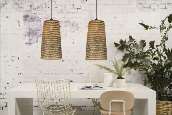 Bamboe naturel hanglamp zwart bohemian GOOD&MOJO Kalimantan - Image 5