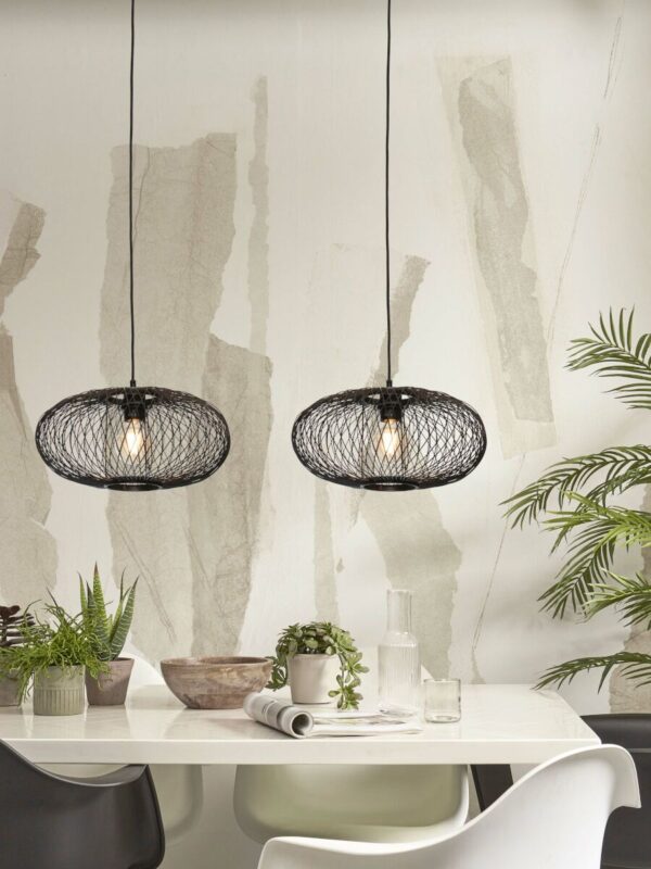 Metalen bamboe hanglamp boheems zwart GOOD&MOJO Cango - Image 5
