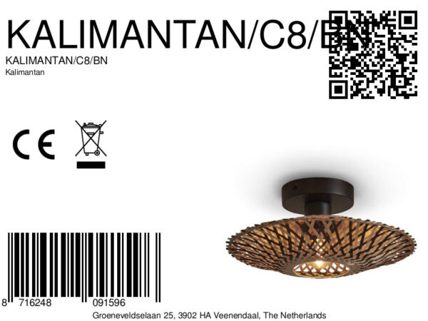 Naturel/zwarte bamboe plafonnière ringvorm XS GOOD&MOJO Kalimantan - Image 10