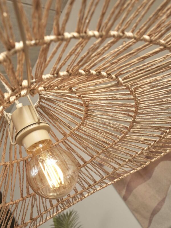 Rieten hoedvormige hanglamp naturel GOOD&MOJO Cuzco - Image 6