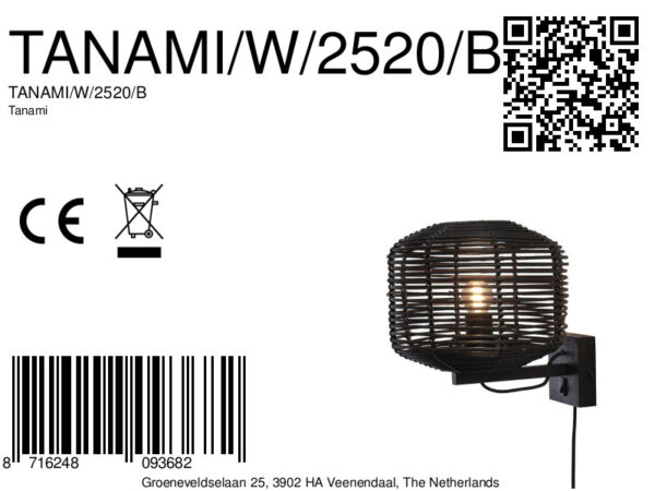 Wandlamp rond bohemian zwart rotan GOOD&MOJO Tanami - Image 9