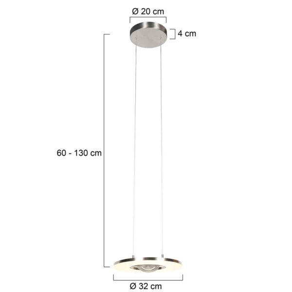 Moderne stalen metalen hanglamp Steinhauer Soleil - Image 8