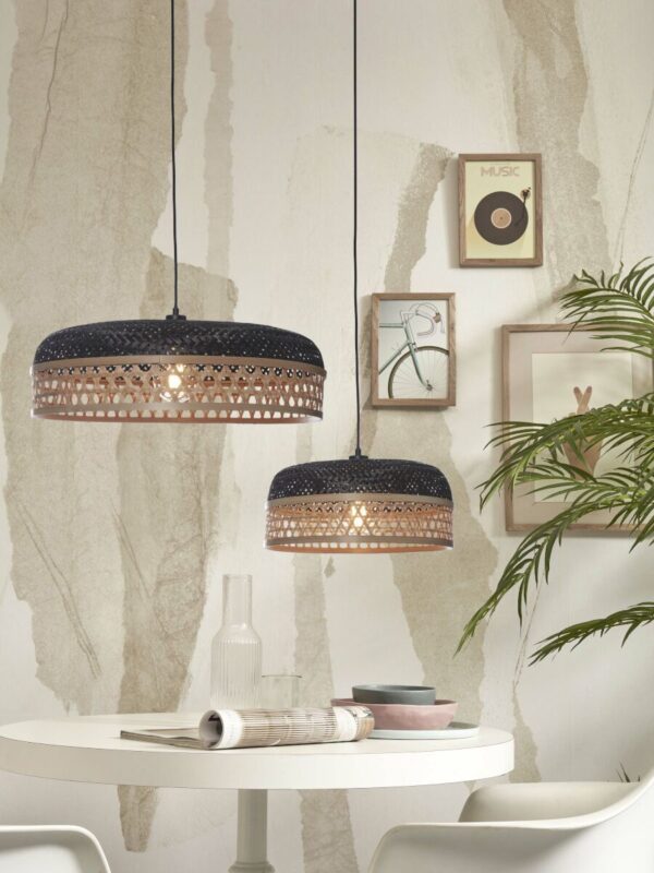 Zwart naturel bamboe hanglamp Boheems GOOD&MOJO Ubud - Image 11