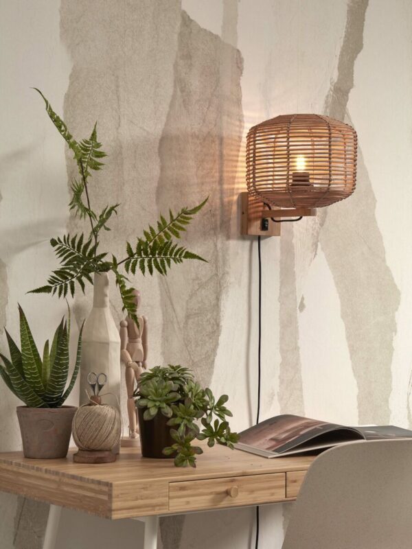 Rotan naturel bohemian wandlamp GOOD&MOJO Tanami - Image 2