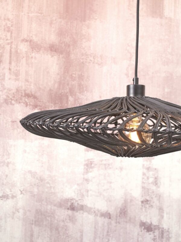 Hanglamp zwart metaal rotan hanglamp GOOD&MOJO Zanzibar - Image 6