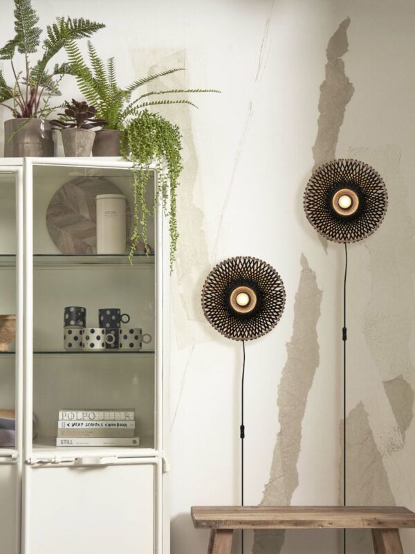 Zwarte bamboe bohemian wandlamp XS GOOD&MOJO Kalimantan - Image 11
